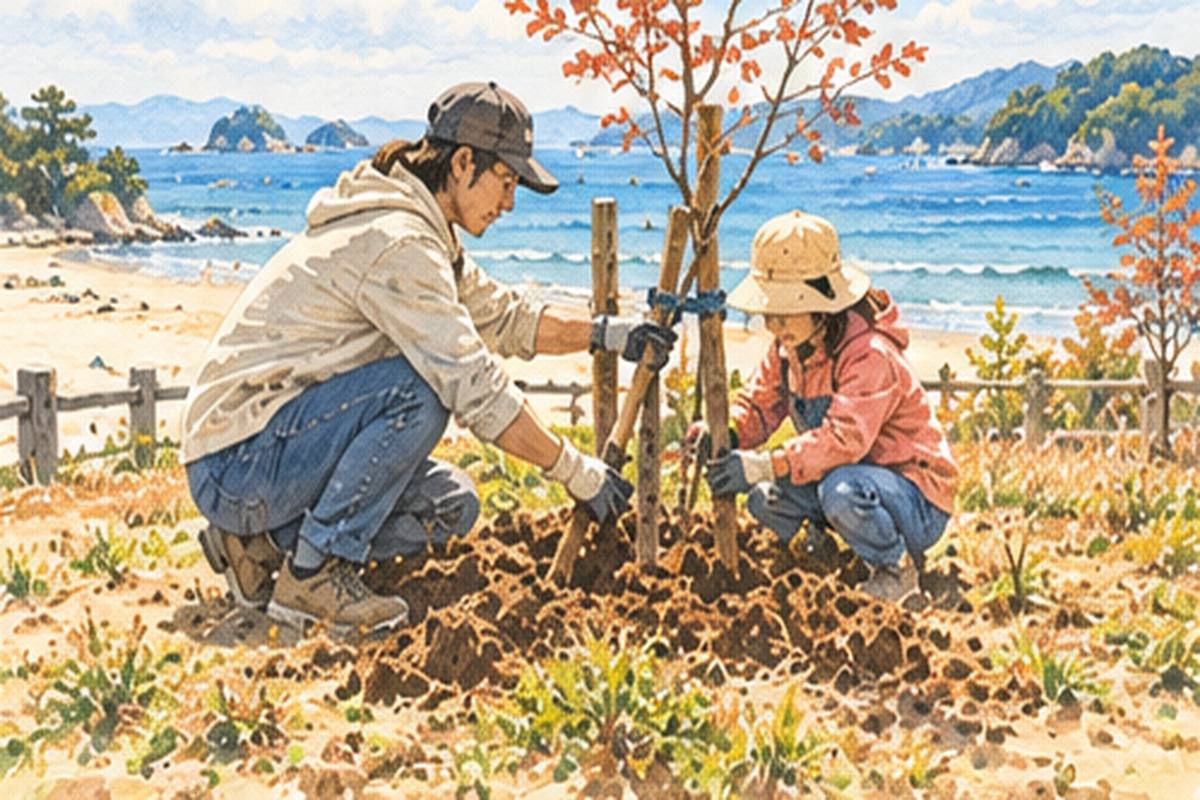 表浜サクラ植樹祭と海岸あそび（親子）（イメージ）