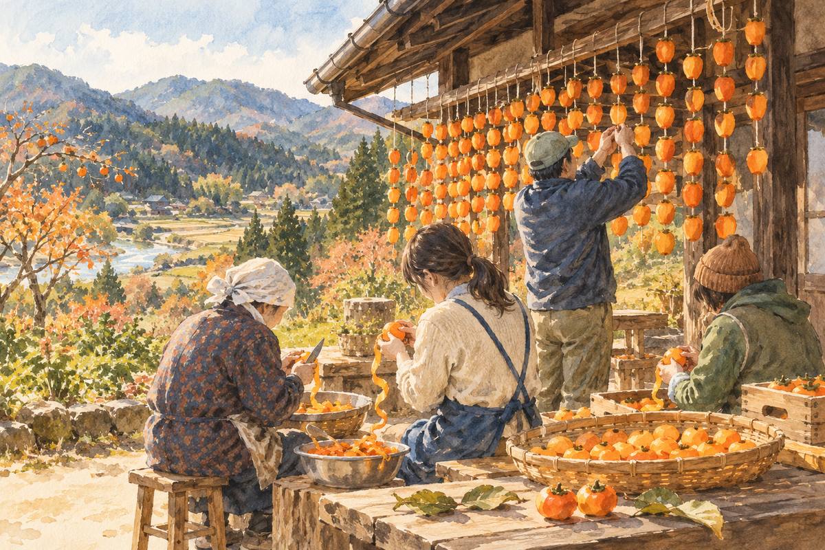 干し柿づくりの援農ボランティア（耕野）（イメージ）