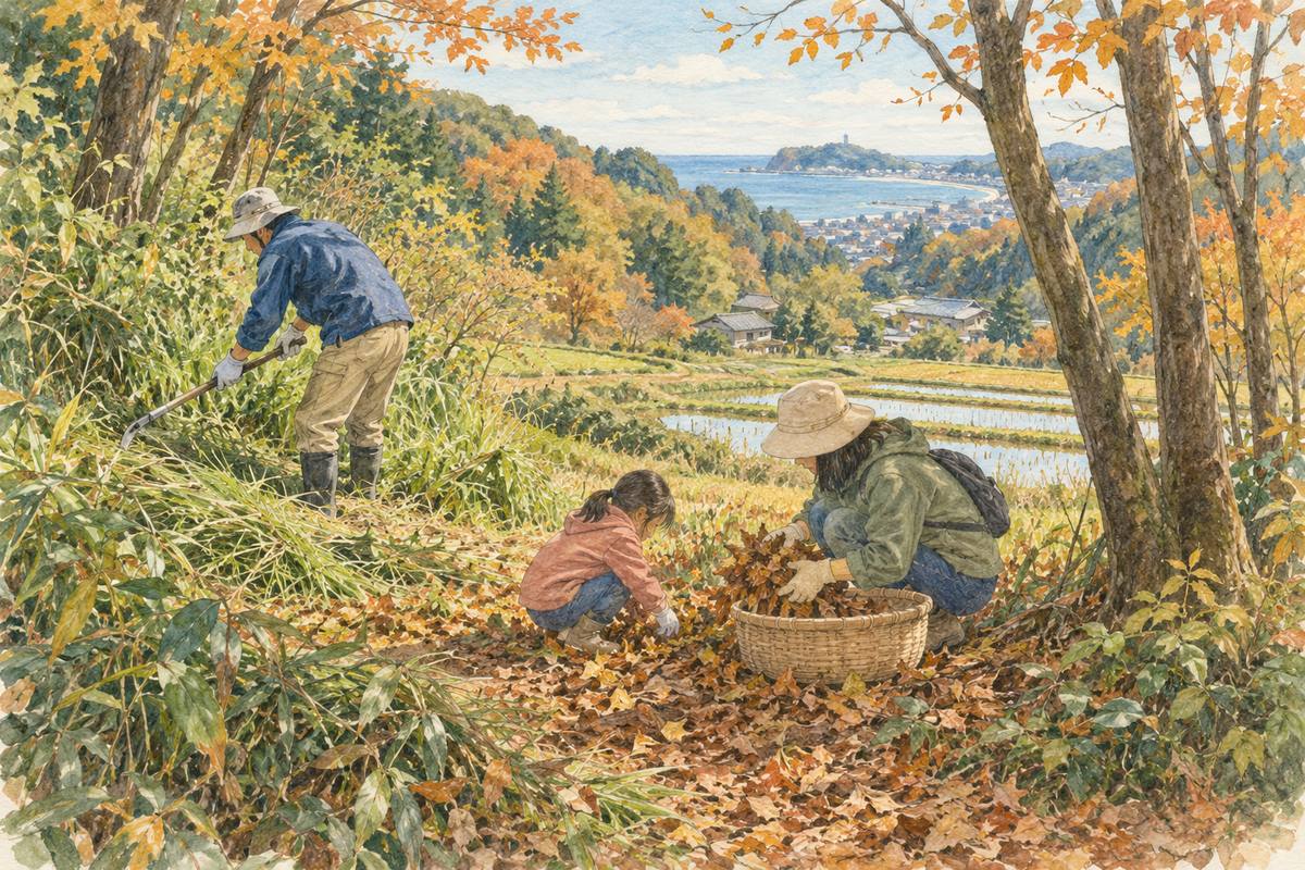 逗子・名越緑地の谷戸で、里山の手入れを体験(イメージ)