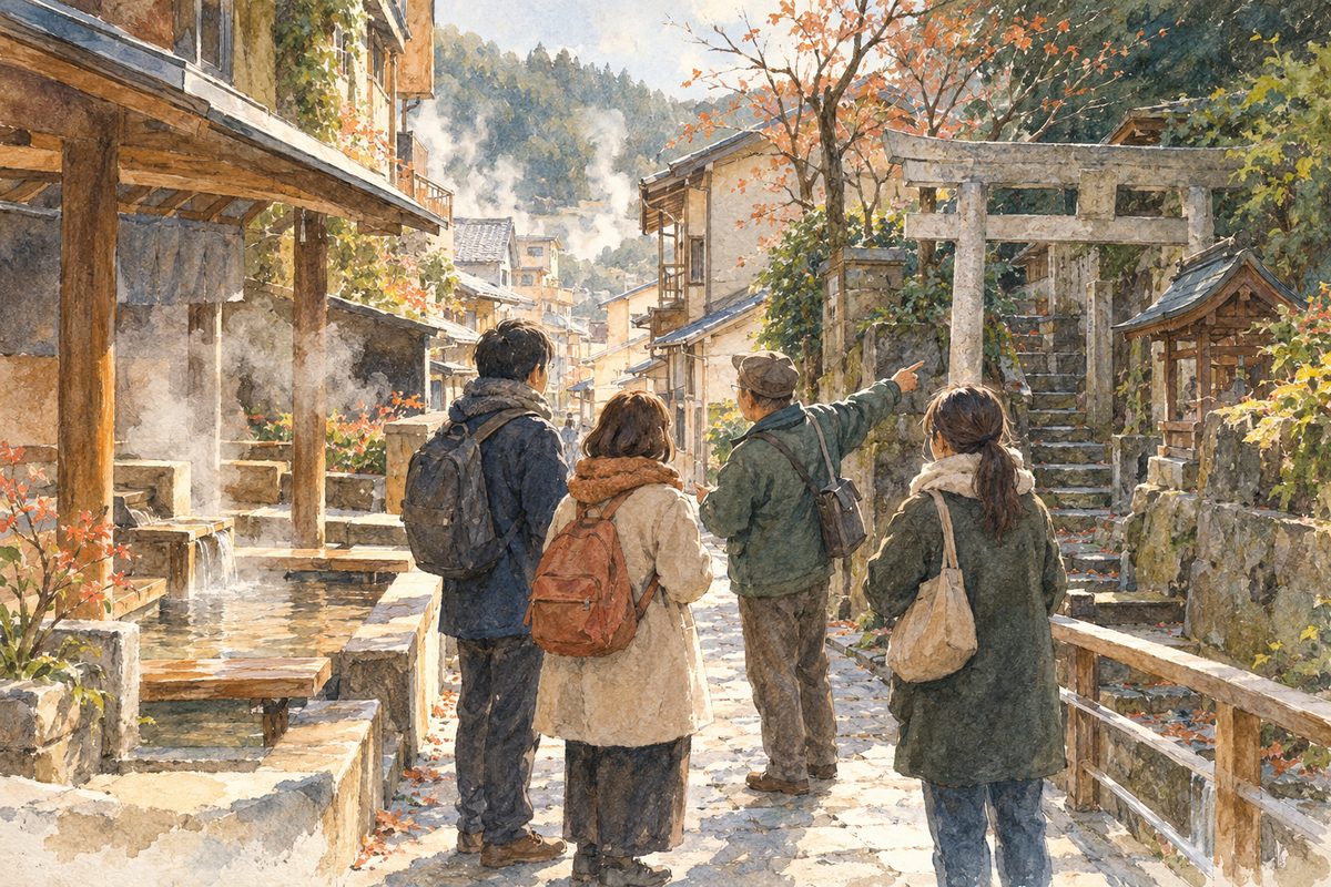 いわき湯本温泉の路地を、地元ガイドと歩く（イメージ）